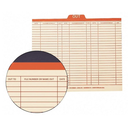 Smead Guide, Out, Toptab, Ltr, Mla Pk SMD51910